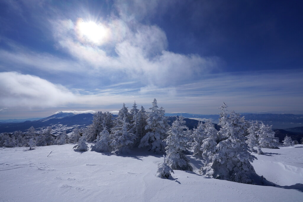 厳冬の四阿山