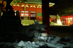 赤城神社　夜明け前の初詣