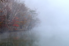霧の湖畔