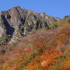 紅葉と岩稜