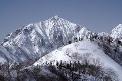 残雪の鹿島槍ヶ岳