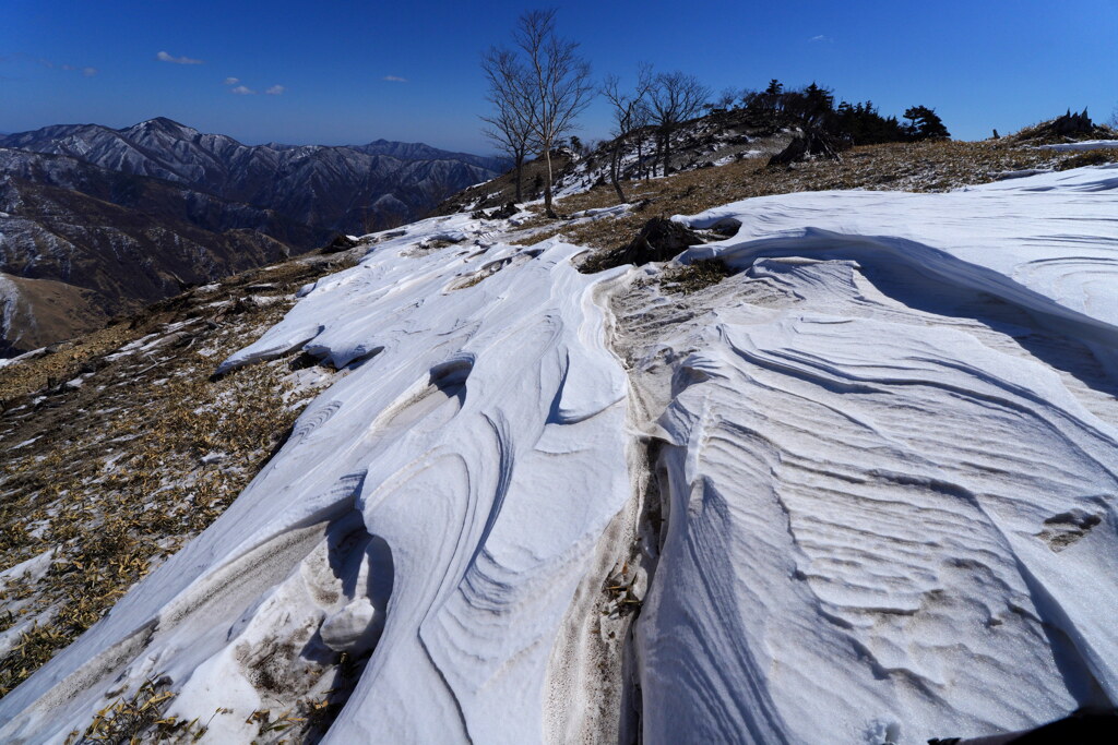 シュカブラ残る沢入山