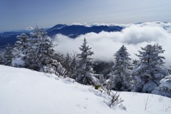厳冬前の四阿山