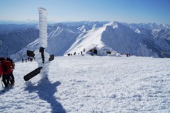 冬の谷川岳ケルン