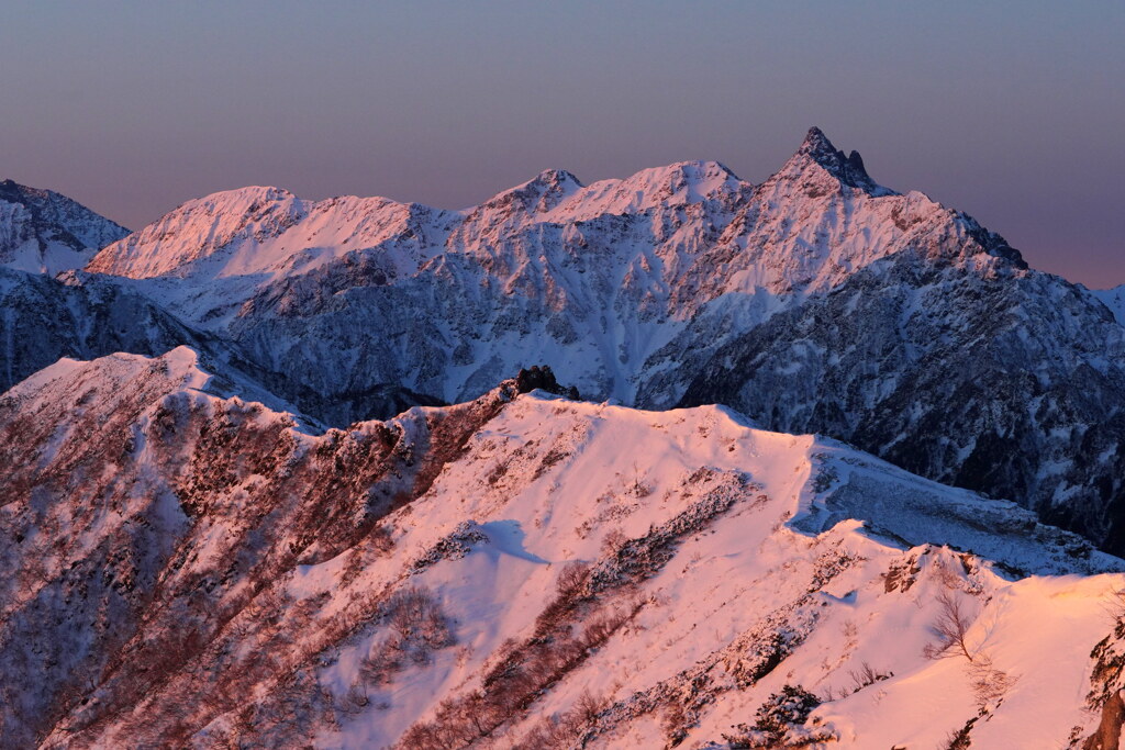 槍ヶ岳モルゲンロート