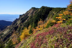 赤と黄色の浅間外輪山