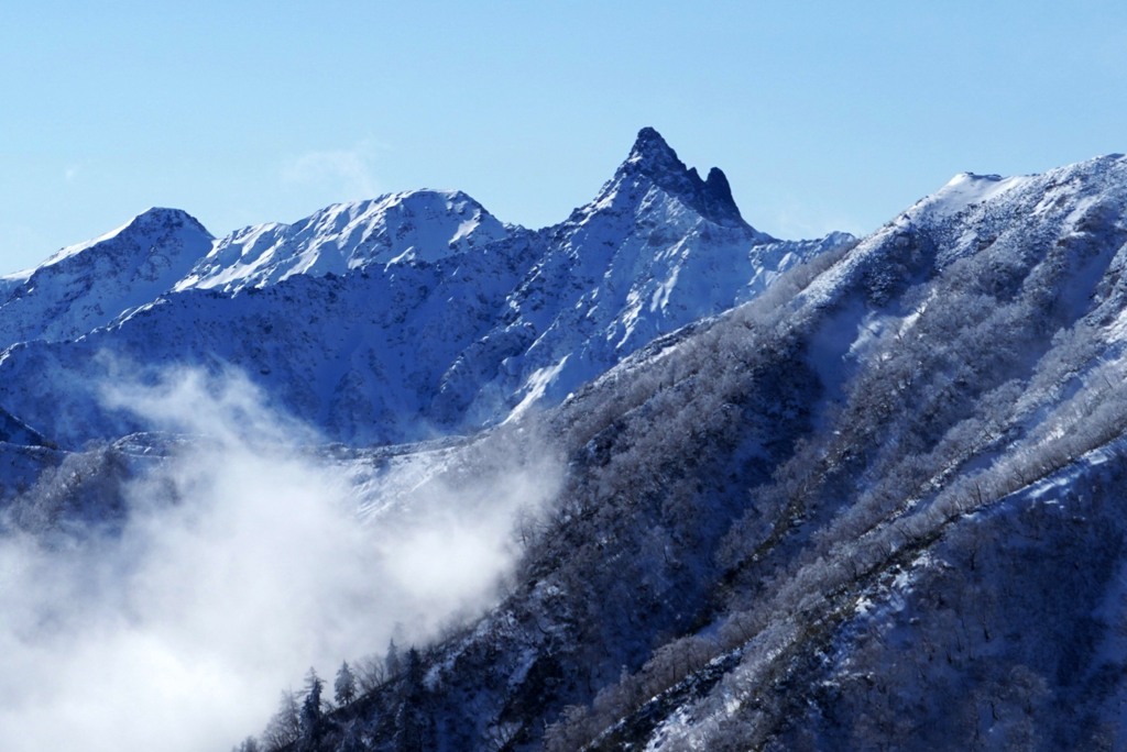 遠く見る槍の姿