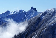 遠く見る槍の姿