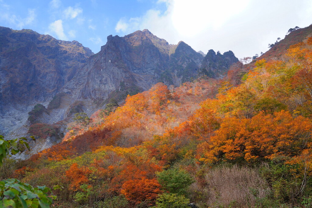 岩尾根鋭く