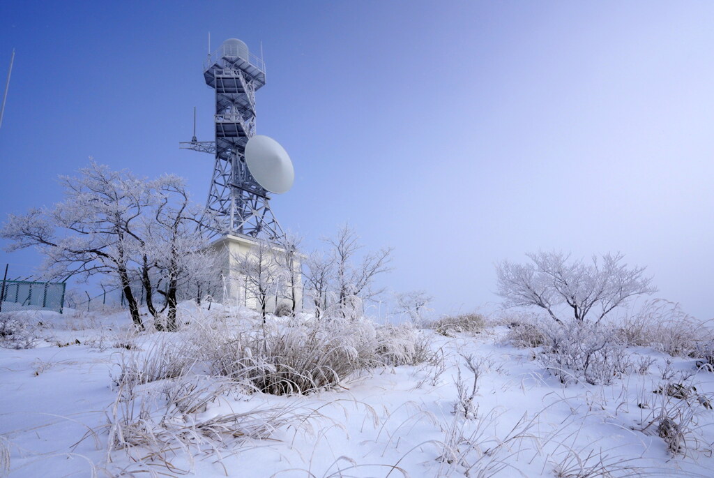 冬のアンテナ基地