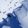 雪庇の尾根