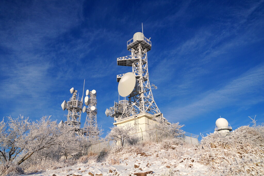 冬のアンテナ基地