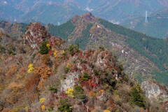 岩と紅葉の烏帽子岳