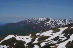まだら模様の巻機山