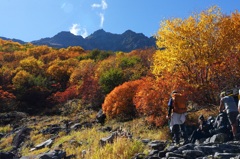 錦秋と穂高岳