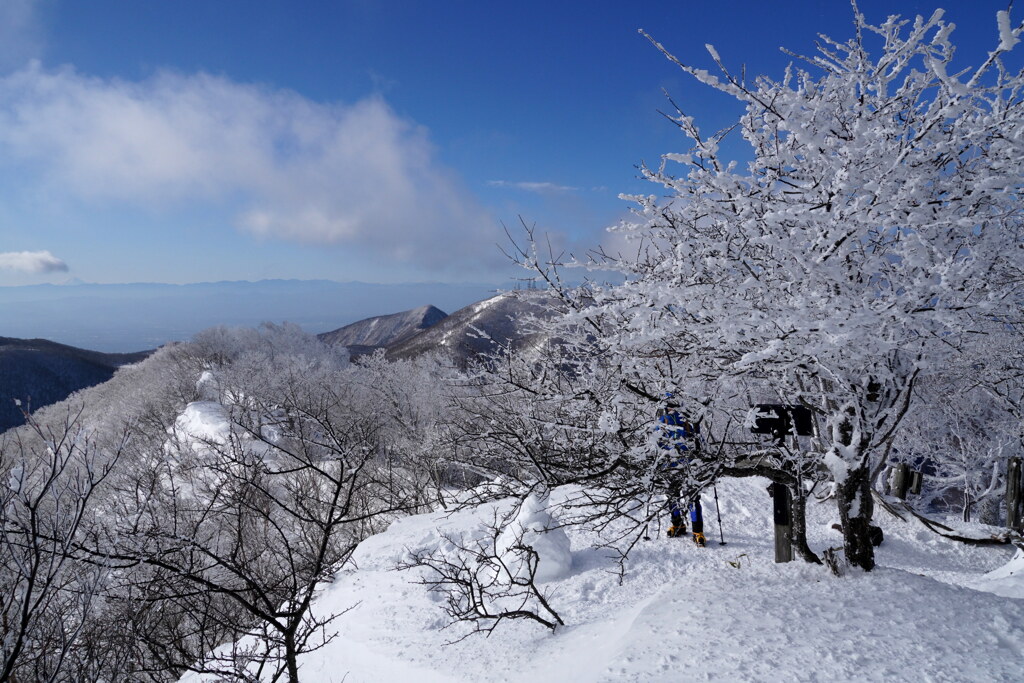 霧氷覆われる駒ヶ岳