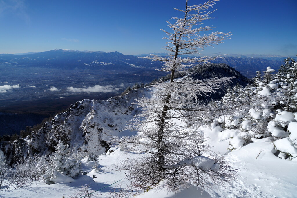 雪化粧の展望台