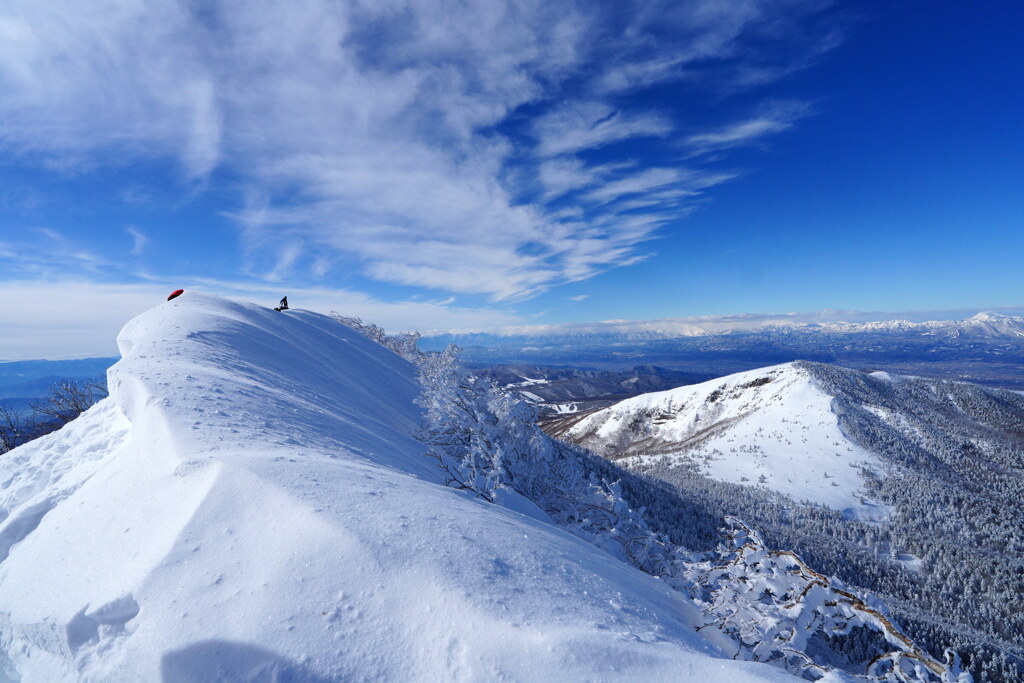 雪庇と筋雲
