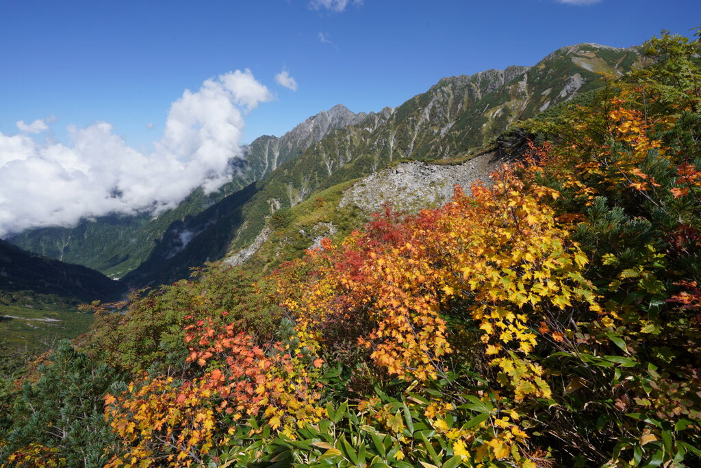 剱岳を望む