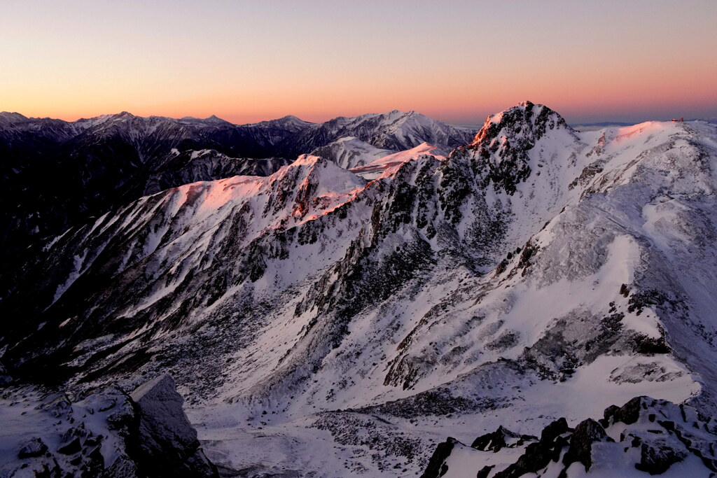 朝焼けの立山浄土山