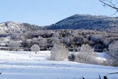 霧氷化粧の四阿山