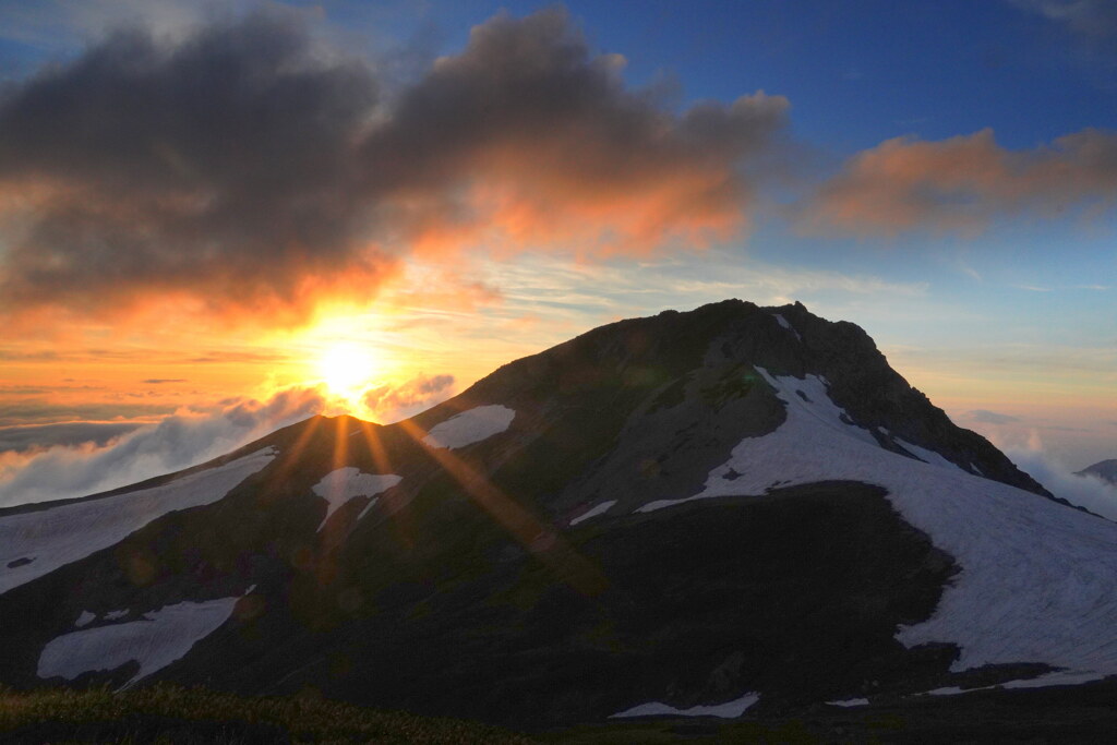 白馬岳の夕刻