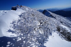 霧氷花咲く稜線