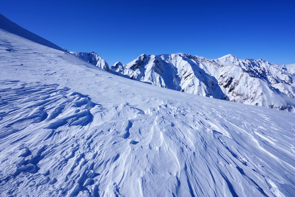 風雪紋と白馬三山