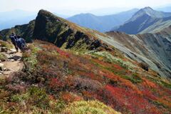 紅葉の稜線歩き