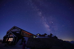 天の川の燕山荘