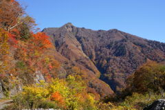一ノ倉沢から白毛門を望む