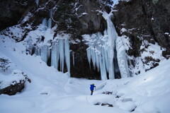 冬の庵滝