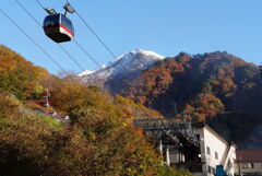 谷川ロープと残段紅葉