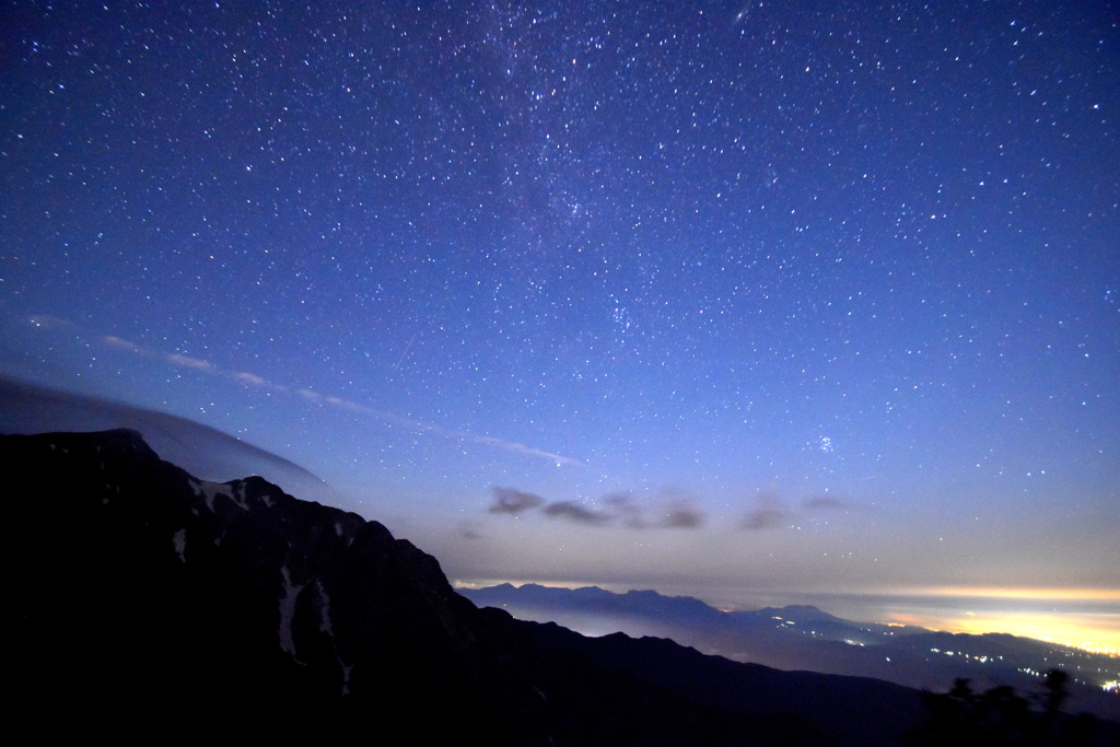 星空の鹿島槍ヶ岳