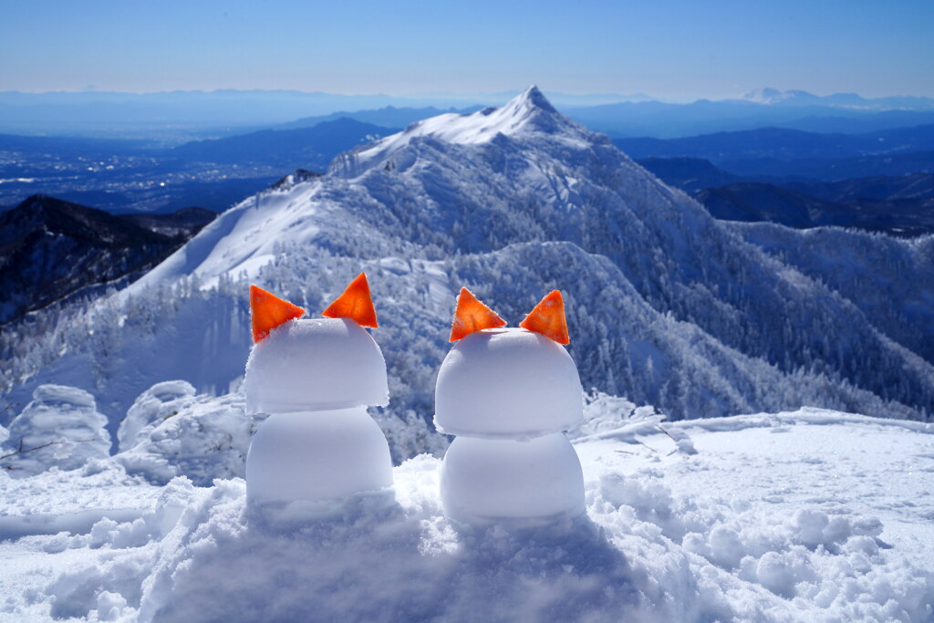 剣ヶ峰山とネコ耳