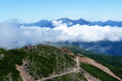 浮かぶ穂高岳
