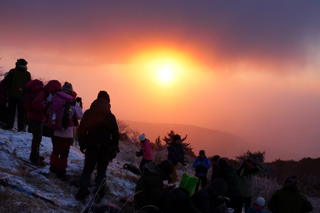 赤城山で初日の出