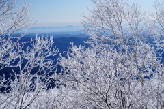 筑波山と霧氷２