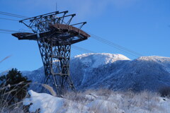 白く輝く北横岳