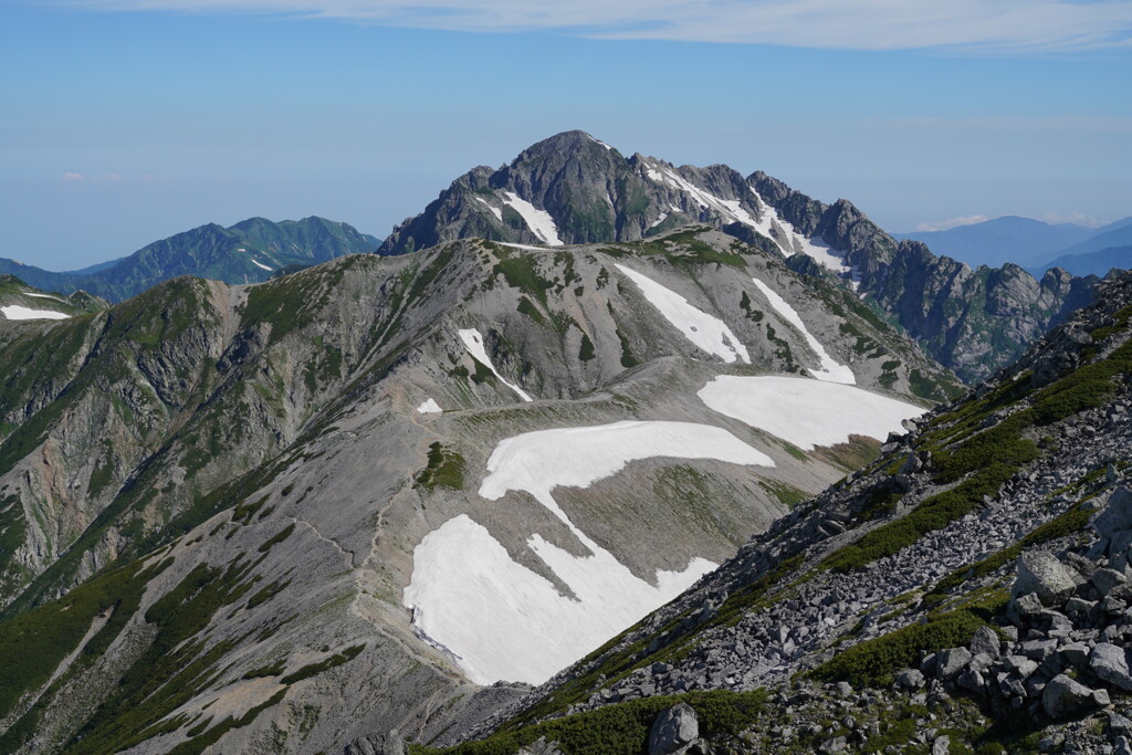 真砂カールと剱岳