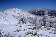 雪化粧の湯ノ丸山