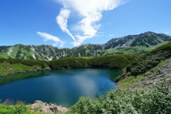 雲流れる立山三山