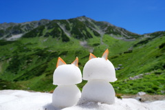 真夏の雪ダルマ