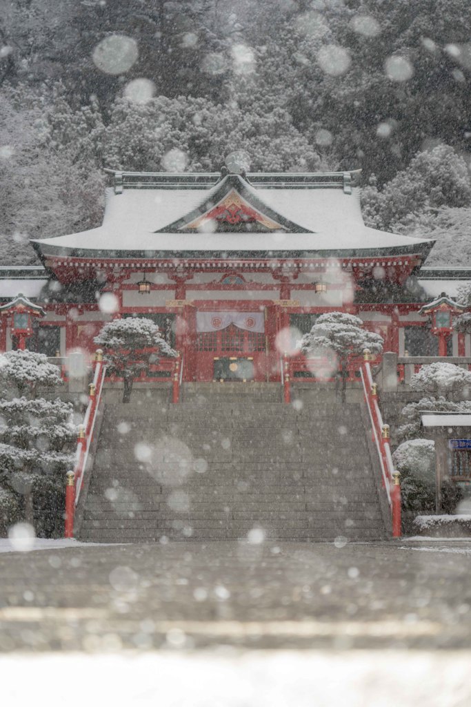 織姫神社雪景色
