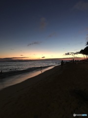 夕暮れの海