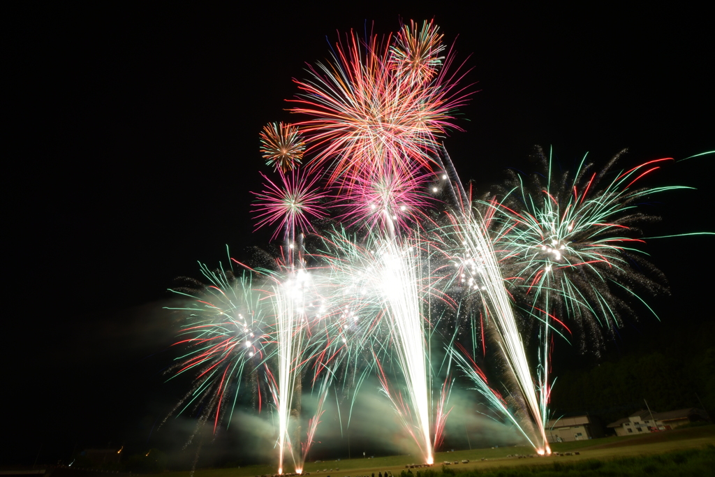 栃木県にて葛の花火