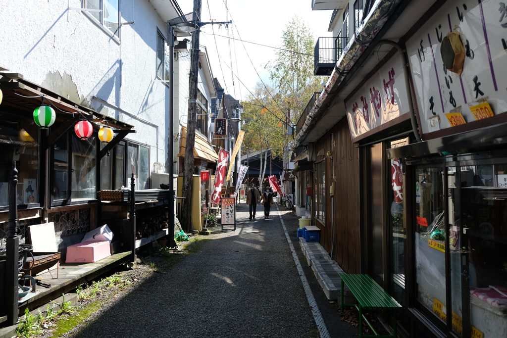 支笏湖温泉の路地