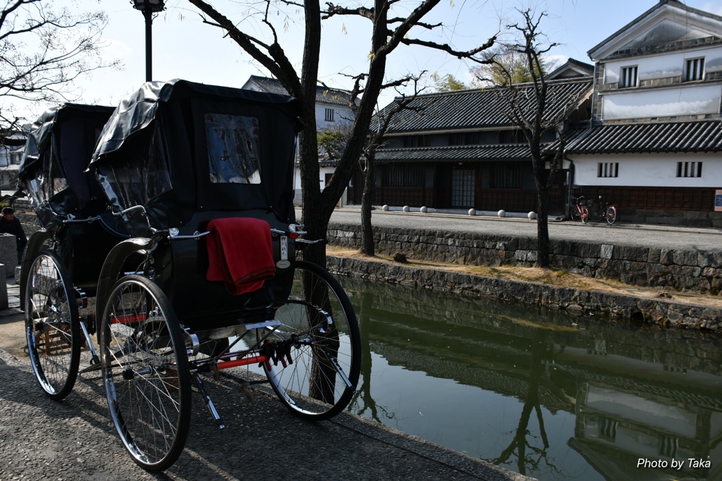 客待ち人力車
