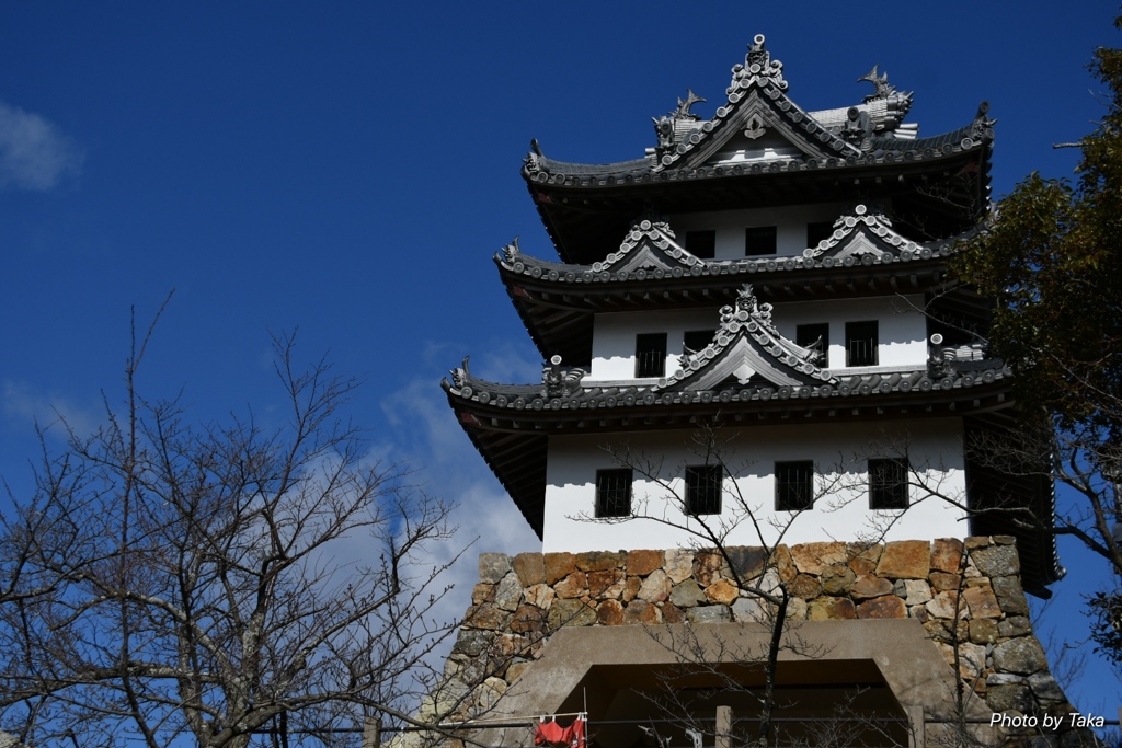 青空の洲本城