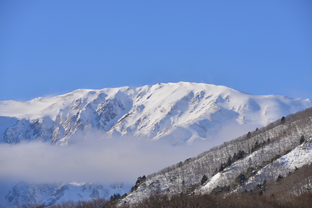 小蓮華山の稜線